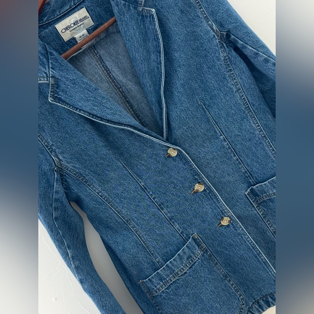 VINTAGE Denim Blazer by Cherokee, 
Women’s Medium